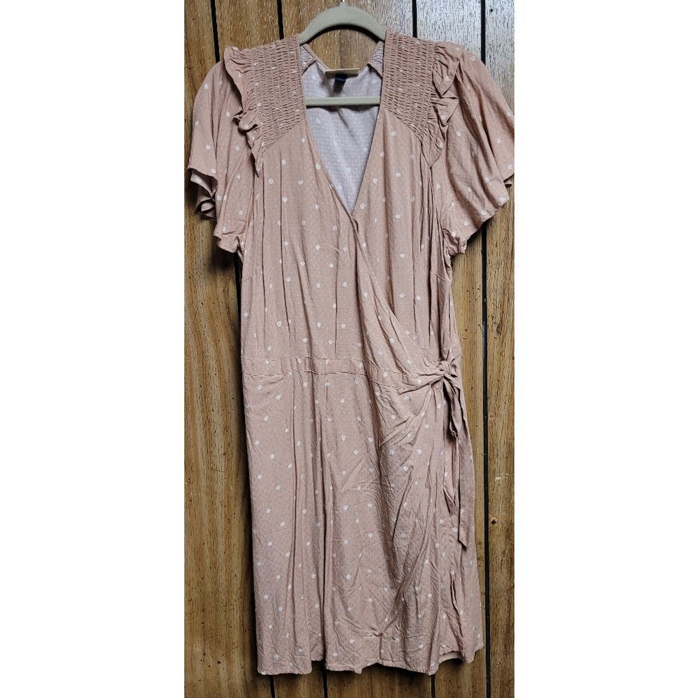 Flutter sleeve Wrap dress.